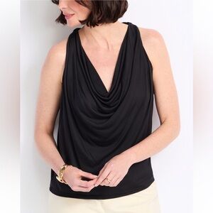 Michael Stars Dina Cowl Neck Going Out Top | Black OS